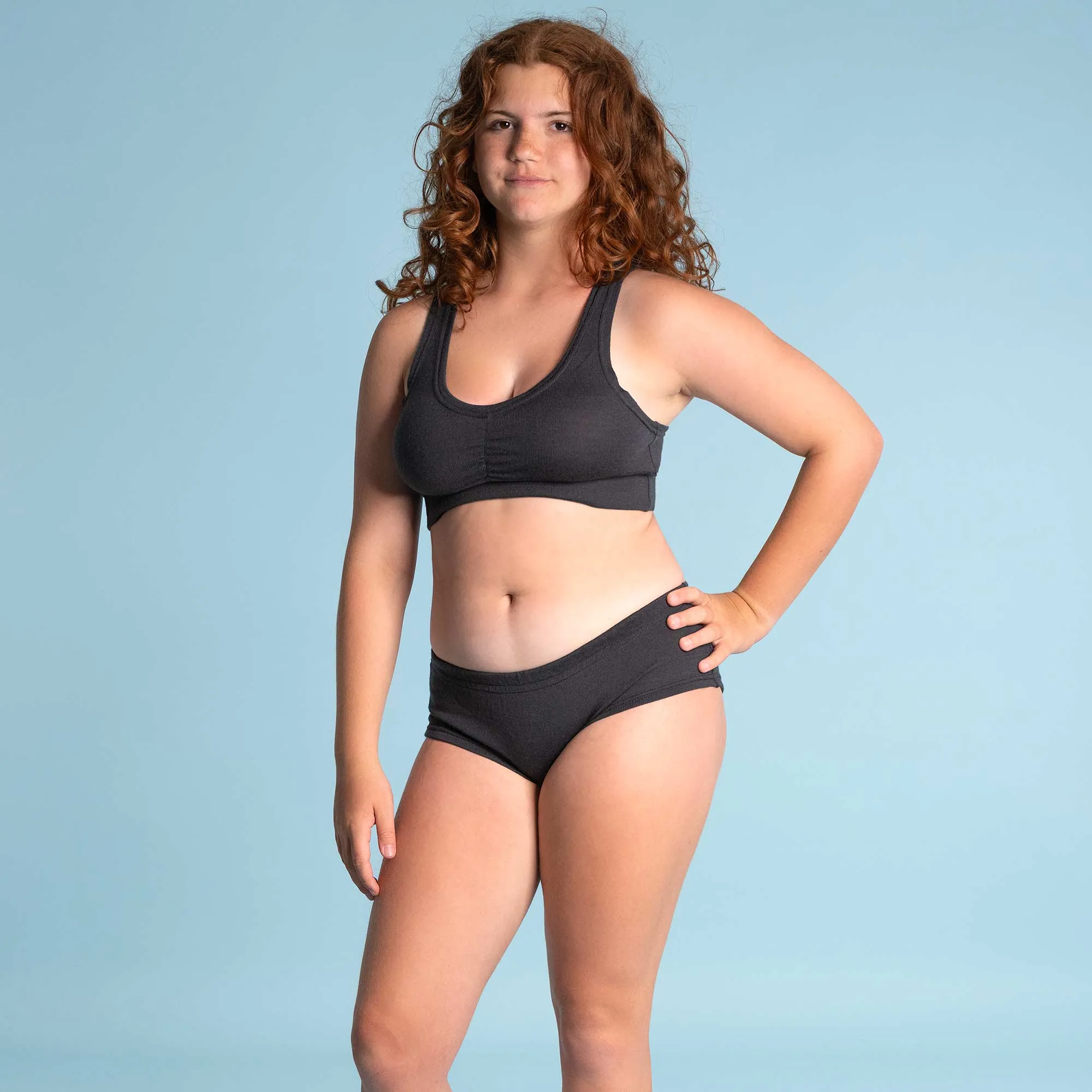 TINA 100% Organic Merino Wool Bra (No Polyester, No Wire, No Synthetics, OC Thread, Covered Organic Elastic Band) (For Cups A-C)(100% Biodegradable)