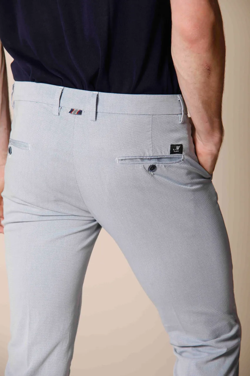 Torino Style men's chino pants in jacquard cotton slim