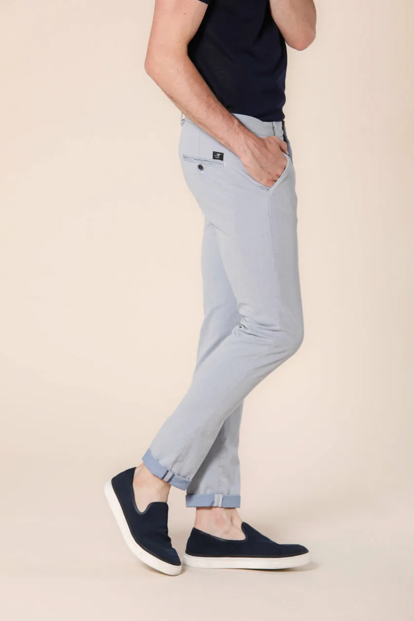 Torino Style men's chino pants in jacquard cotton slim