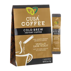 Vanilla Dark Roast Cold Brew Instant Coffee by Cusa Tea & Coffee