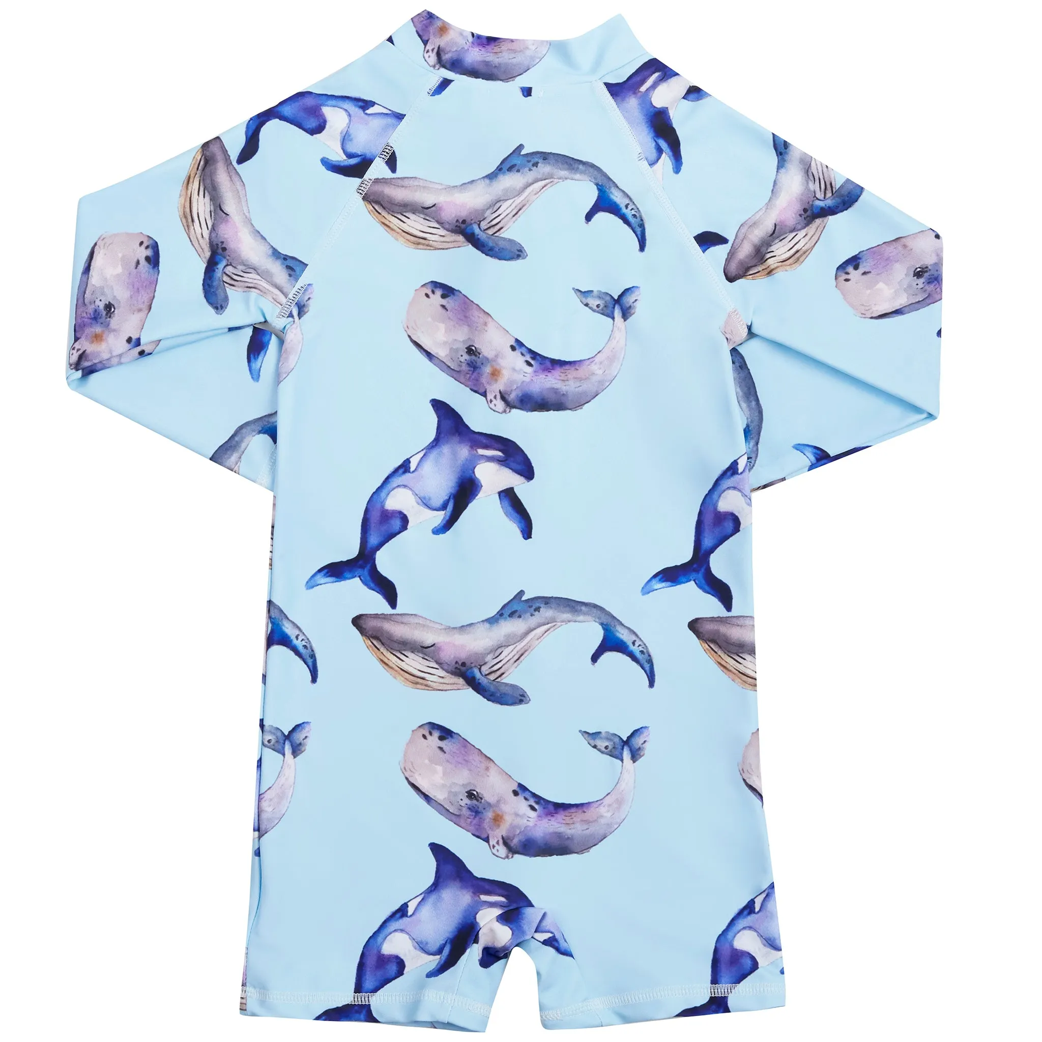 Whales Unisex Long Sleeve Zip Swimmers