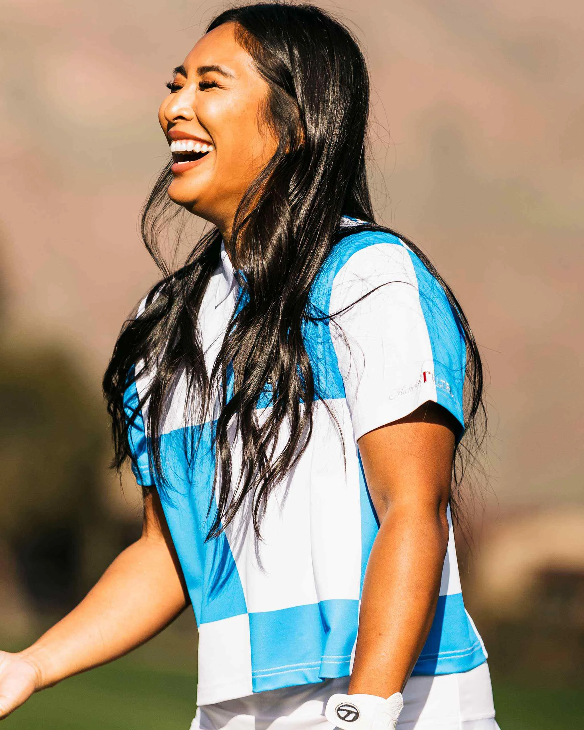 Women's Ultra Blue Check Polo