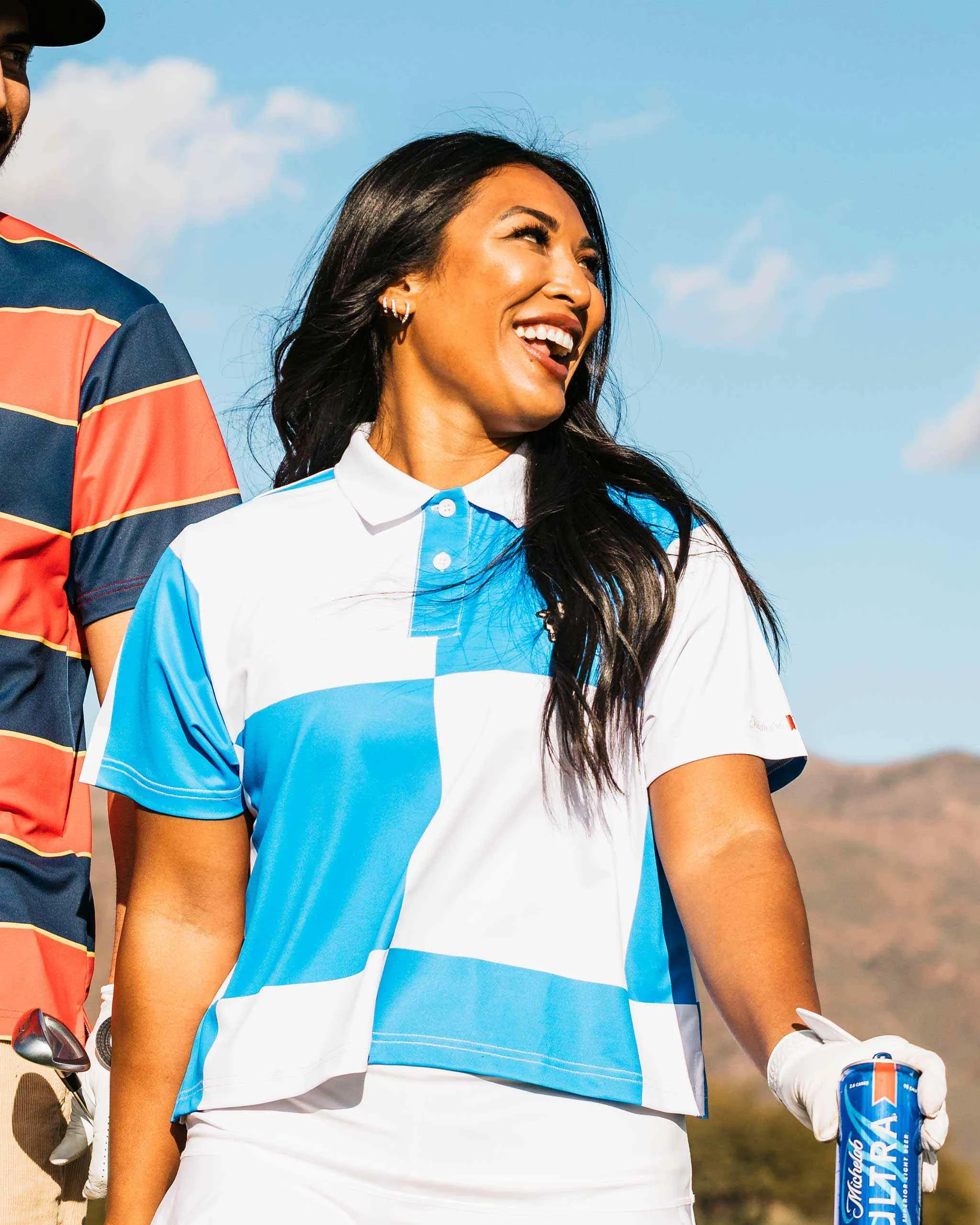 Women's Ultra Blue Check Polo