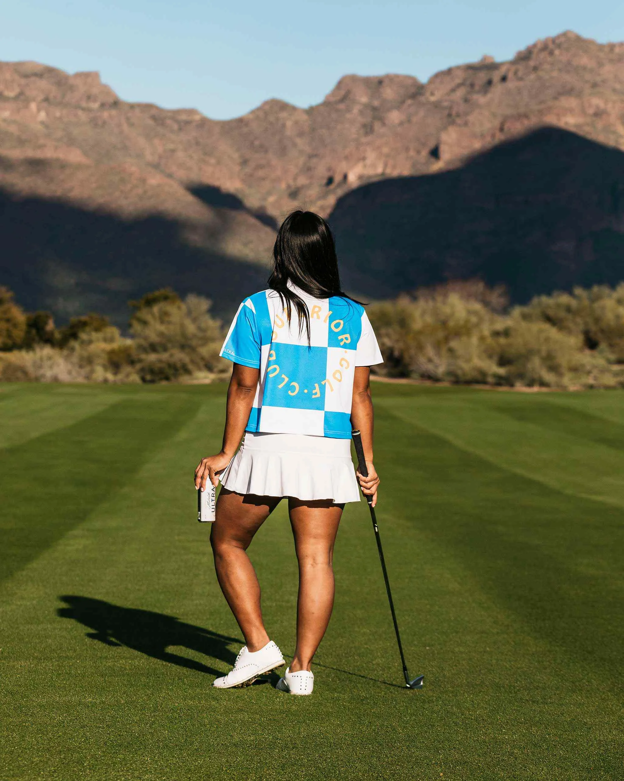 Women's Ultra Blue Check Polo